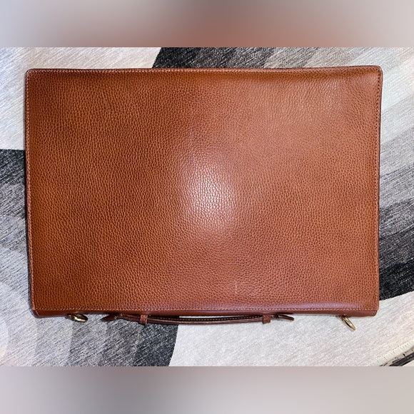 BALLY Vintage Italian Leather Briefcase Cognac Executive Lock Case - Collector - Picture 3 of 15